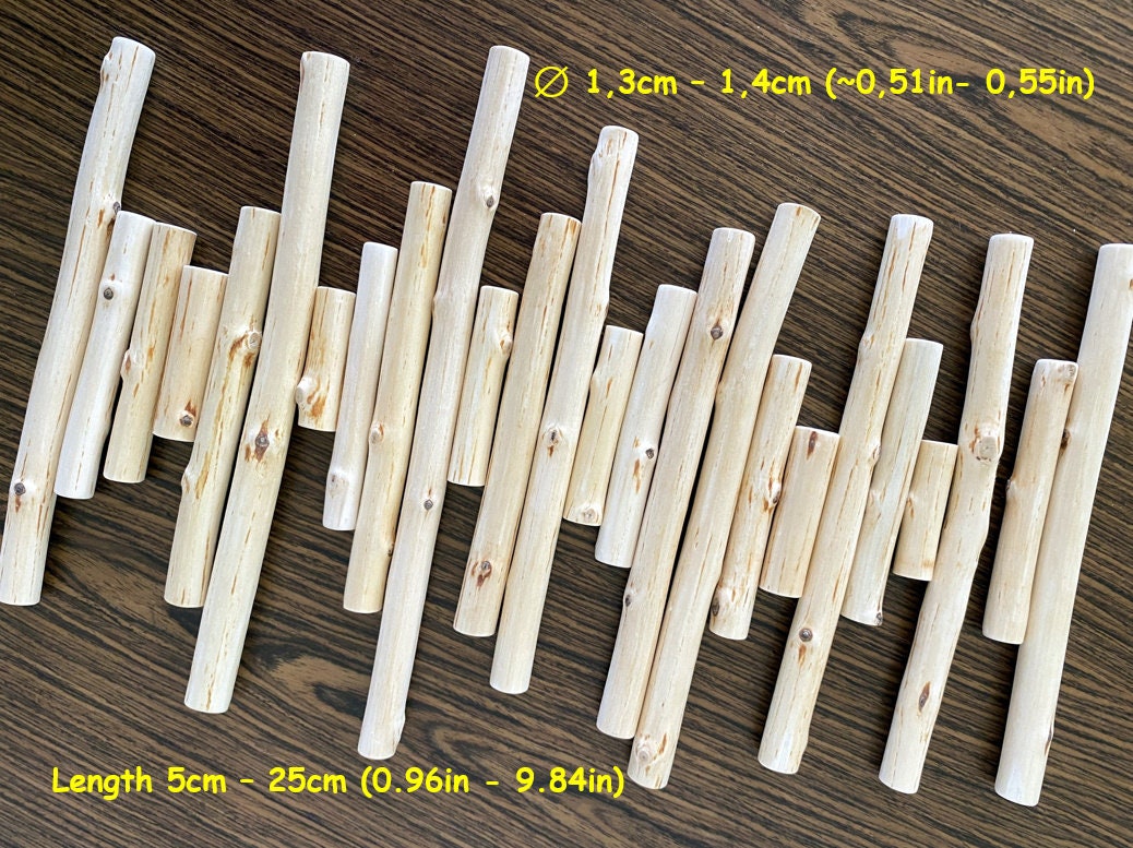 10pcs 18cm Long Wood Stick Unfinished Natural Wooden Stick Round  Stick,1.4cm Diameter,no Holes -  Israel