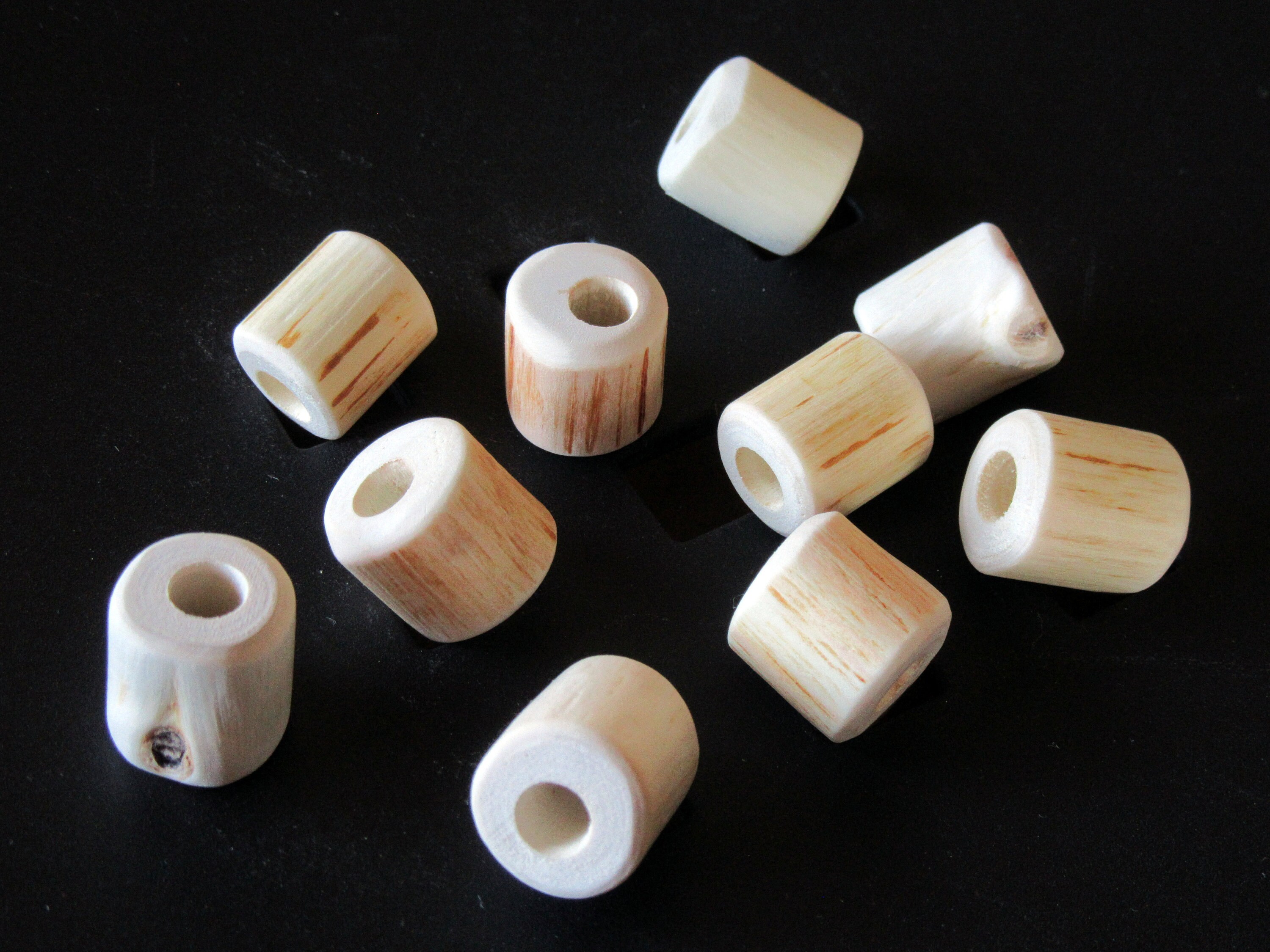 500 Bunte Holzperlen Zum Basteln - Naturholz Für Haar & Schmuck