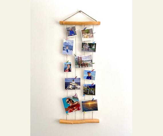 Kit 40 Marcos De Fotos De Papel Kraft - Con Pinzas Y Cuerdas, Para Crear Collage En Pared