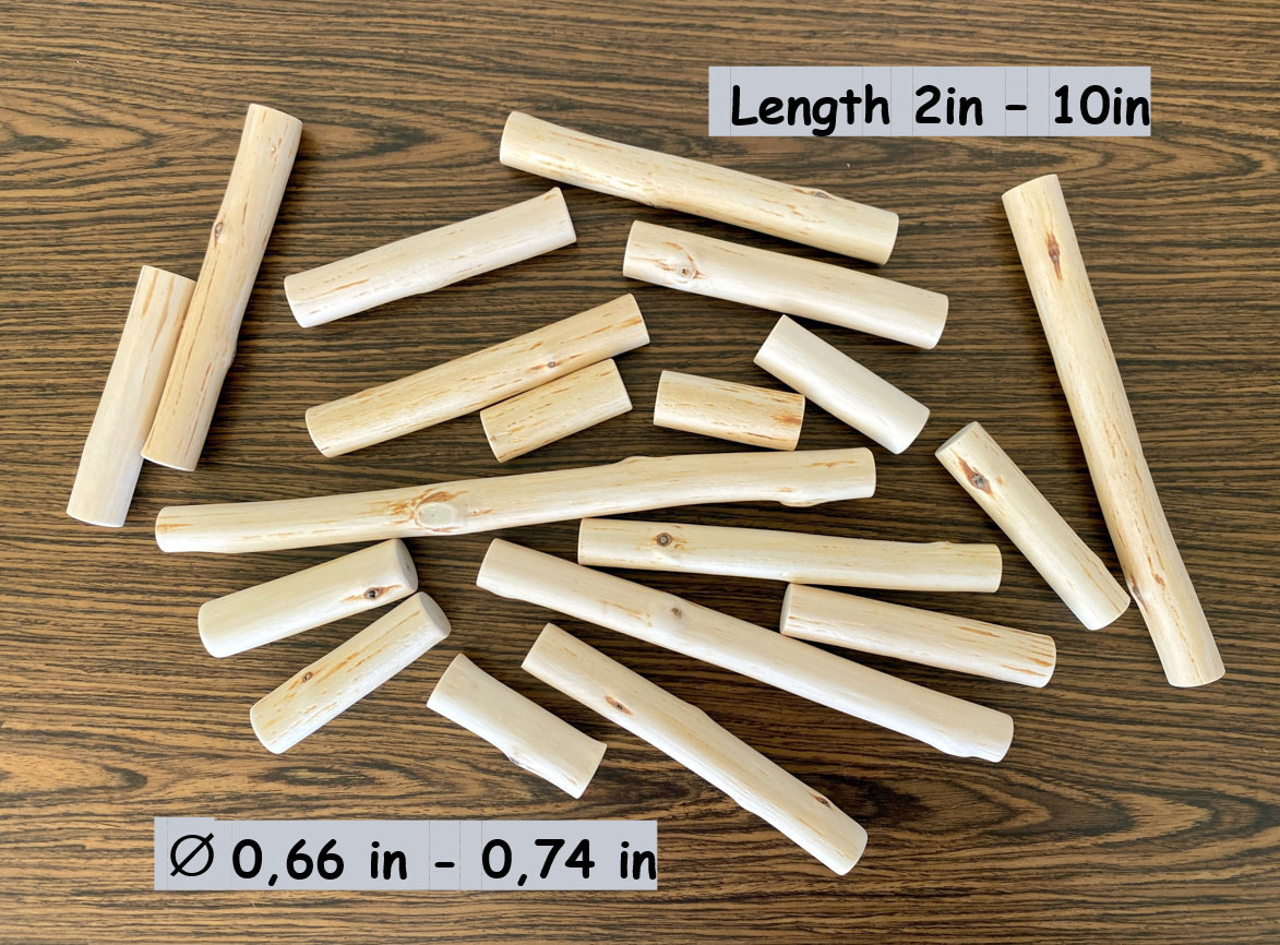 60 Pieces Bamboo Sticks Wooden Craft Sticks Extra Long Sticks for Crafting (15.7 Inches Length ), Beige