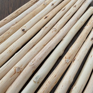 Bastoncino di legno di betulla: ramo naturale pelato per macramè e decorazioni rustiche immagine 9