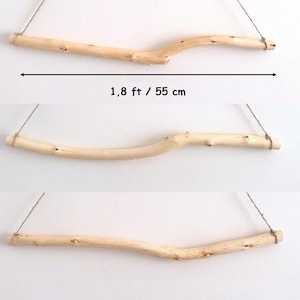 Geschälte Hängedübel 1,8 ft / 55 cm Holzstäbe für Aufhängungen Wandteppiche und Bastelprojekte Aus Echter Ast Gebogene Stick Makramee Holzstange