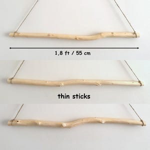 1,8ft / 55cm Wood Sticks for Hangings Tapestries and Craft Projects From Real Branch Curved Stick Macrame Hanging Dowel Peeled Wooden Pole