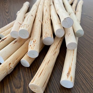 Bastoncino di legno di betulla: ramo naturale pelato per macramè e decorazioni rustiche immagine 6