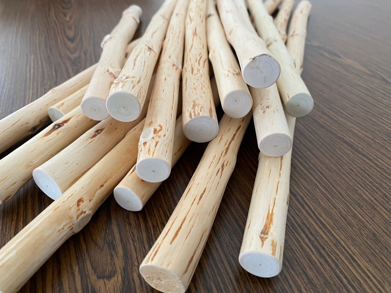 Bastoncino di legno di betulla: ramo naturale pelato per macramè e decorazioni rustiche immagine 6