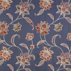 Colefax & Fowler - Bizet (Navy Blue) - Designer Upholstery Fabric Remnant - 0.6m length, 1.35m width, 40% off RRP 159per metre