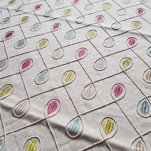 Clarke & Clarke - Healey (Raspberry/Duckegg) -  Upholstery Fabric Remnant - MULTIPLE LENGTHS see desc., 1.35m width, 40% off RRP 60per metre