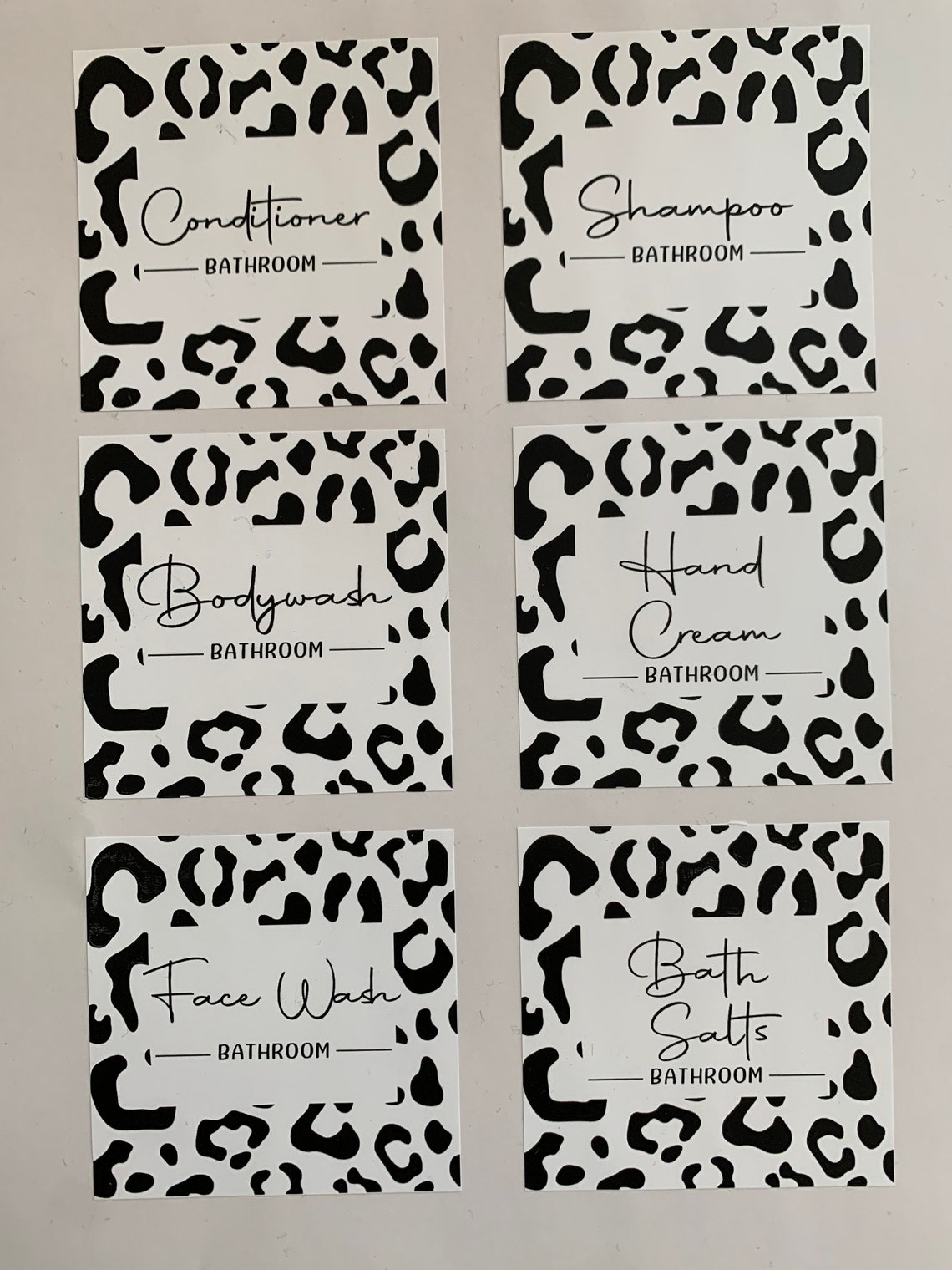 Animal Print Labels Leopard Labels Zebra Print Labels Etsy