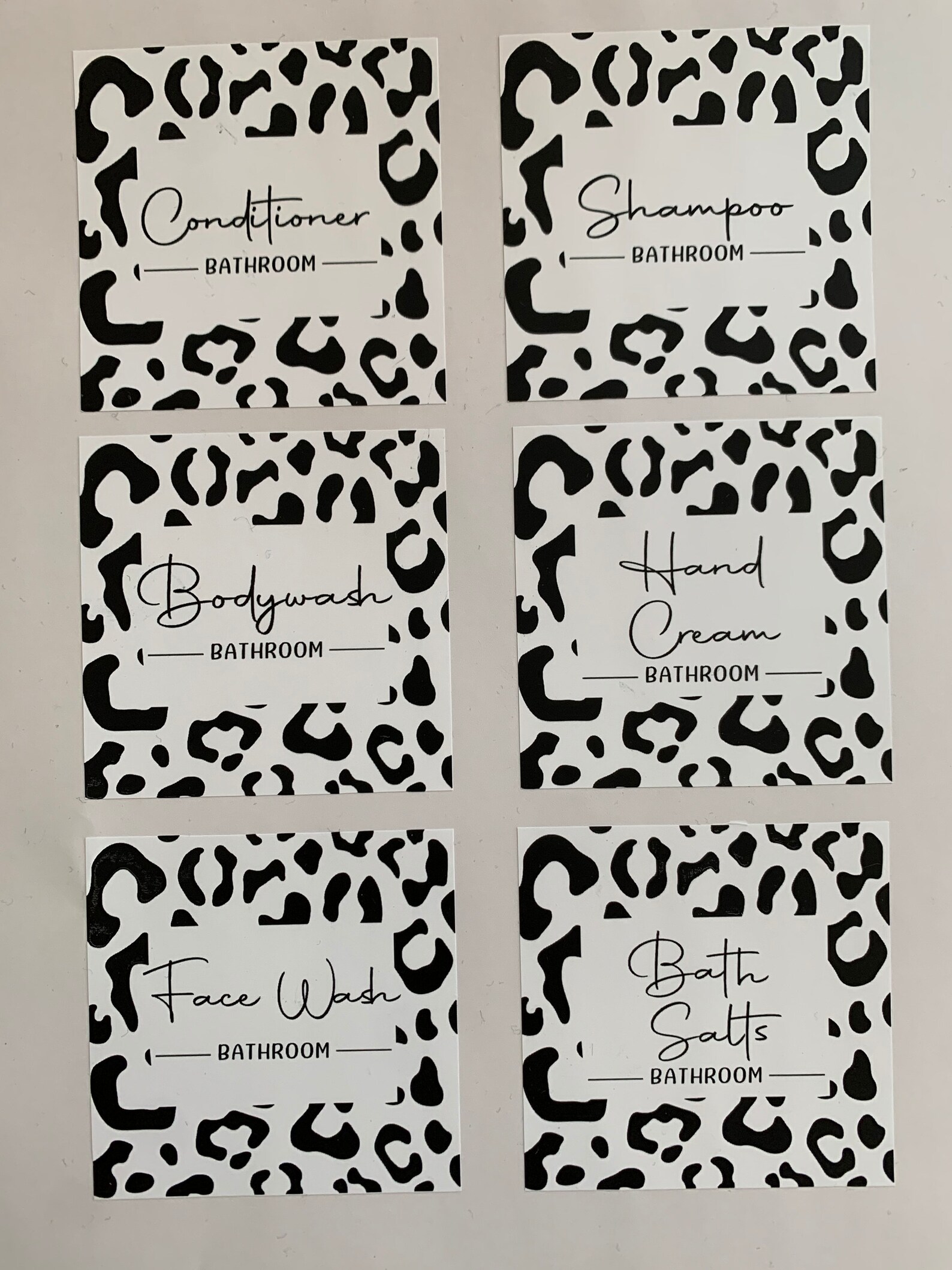 Animal Print Labels Leopard Labels Zebra Print Labels Etsy