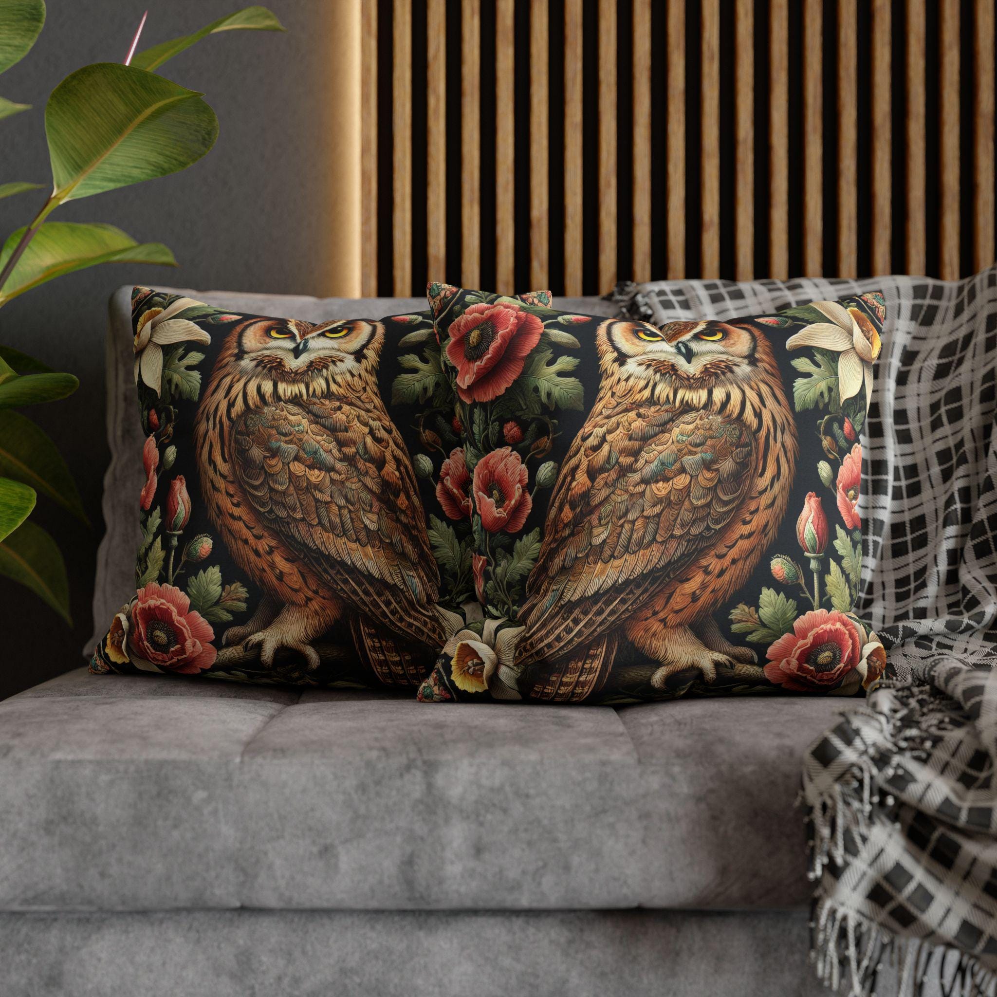 Cojines búho decorativos salón