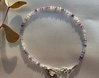 Armband aus Fluorit Perlen (Halbedelsteine)