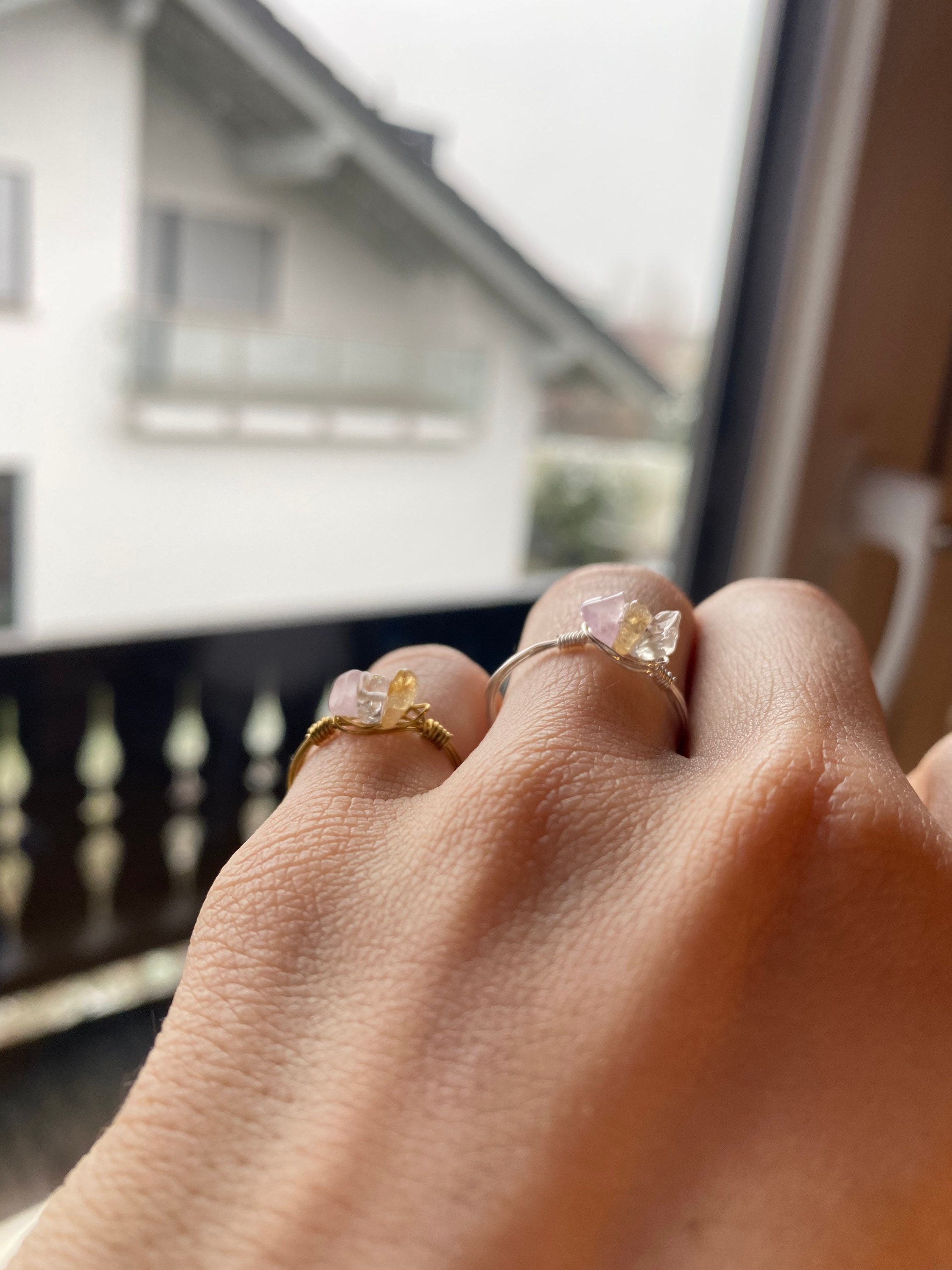 Ring mit 3 Steinen Etsy