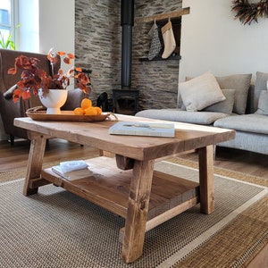 ARBA Rustic Coffee Table With Shelf