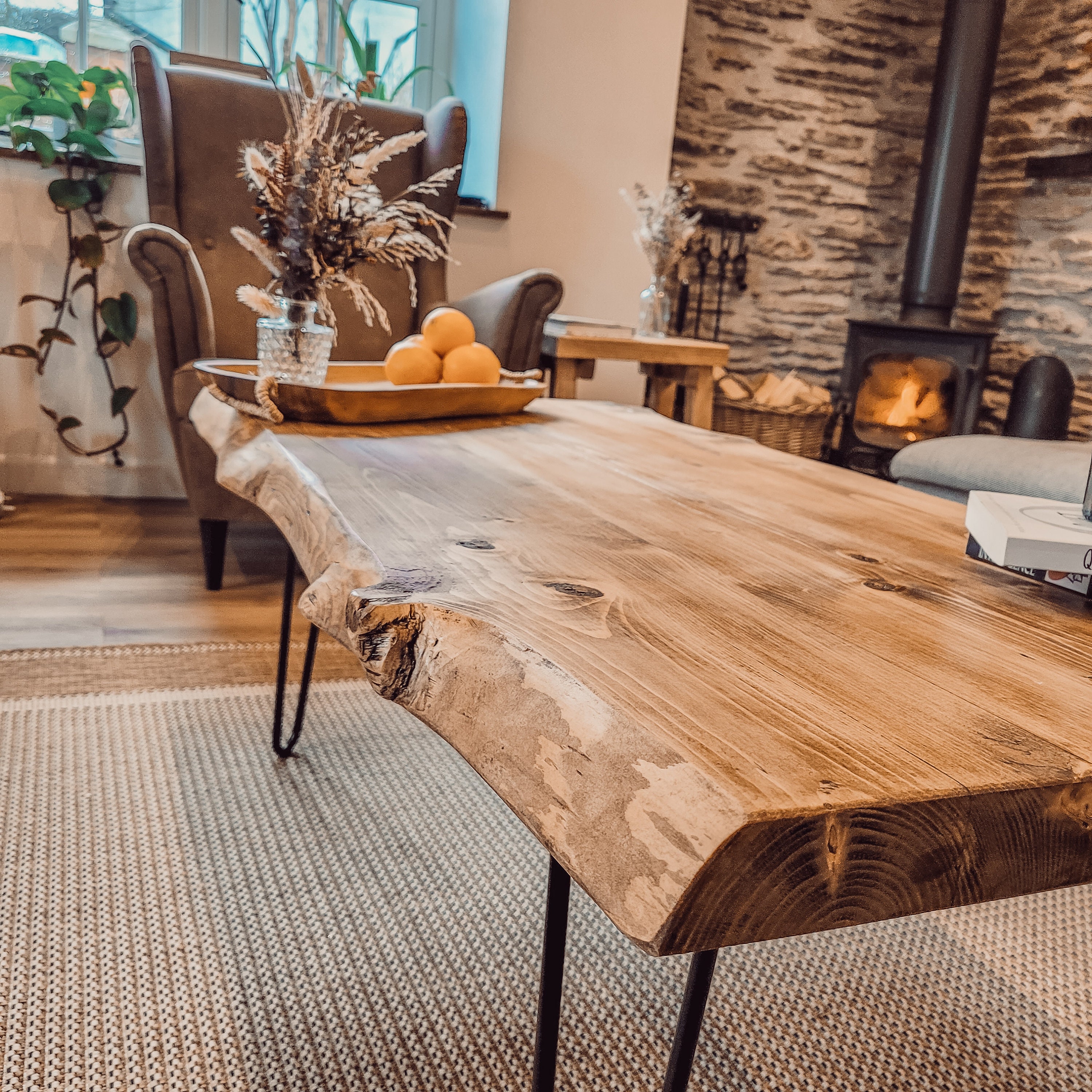Handmade Live Edge Coffee Table With Hairpin Legs - Etsy Canada