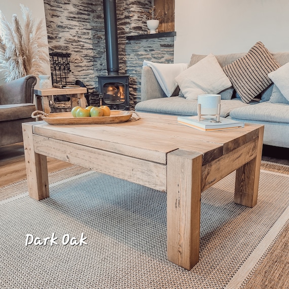 Chunky farmhouse coffee table discount