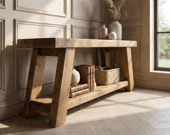 ROME Solid Wood Chunky TV Unit / Bench