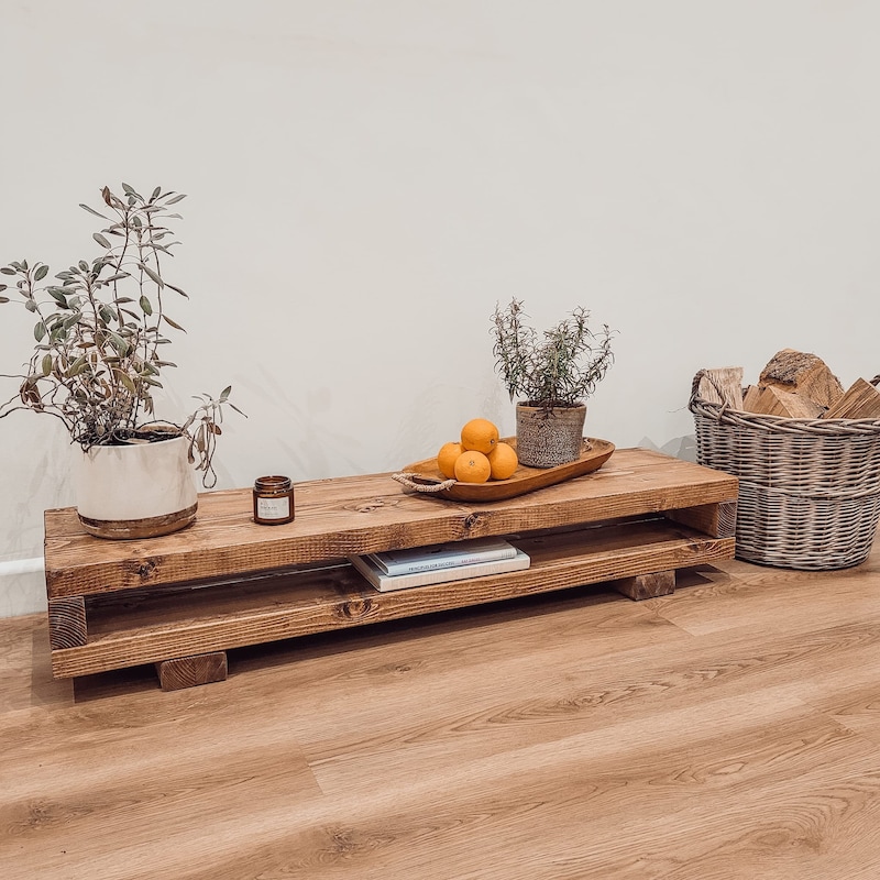Rustic Tv Stand Oak - Etsy UK
