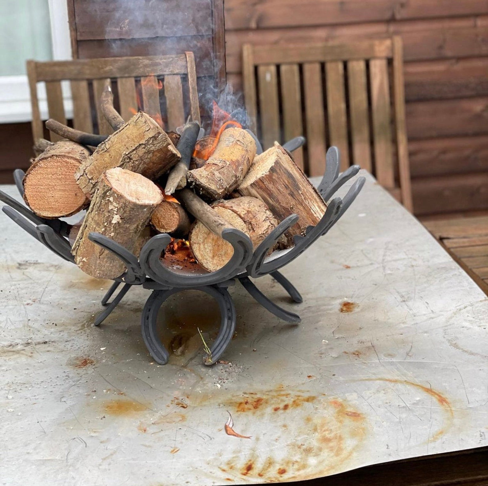 Bespoke Horseshoe Firepit Etsy