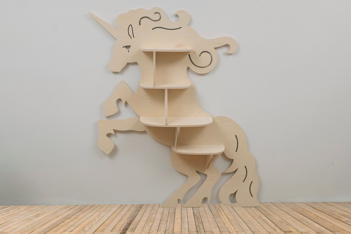 Unicorn bookshelf / Montessori Etsy