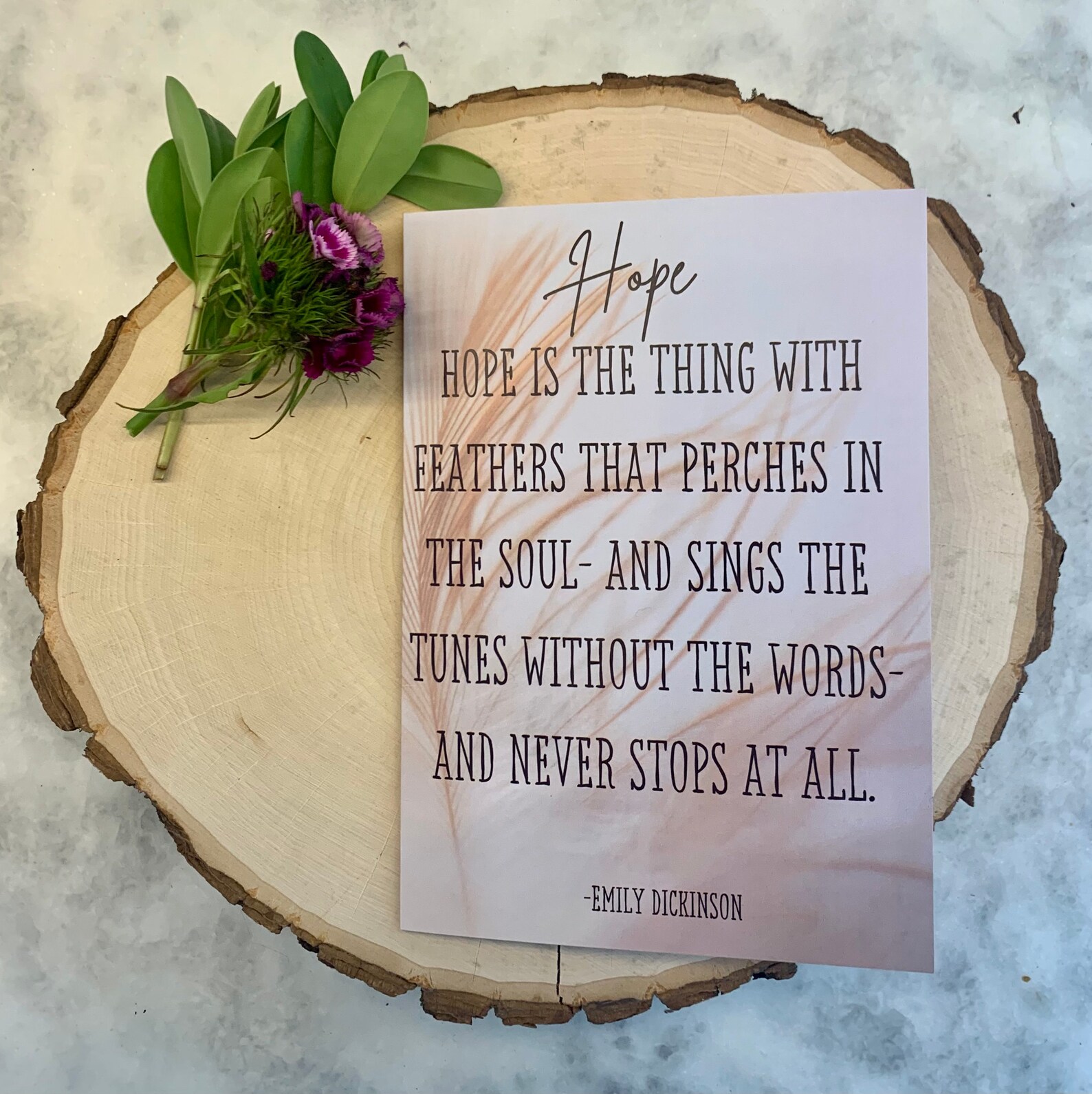 Inspirational card Etsy