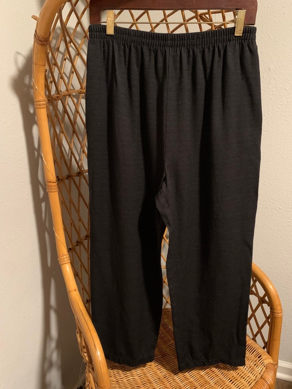 Large Black Flowy Pants Gaucho Capris Preloved Vintage Retro | Etsy