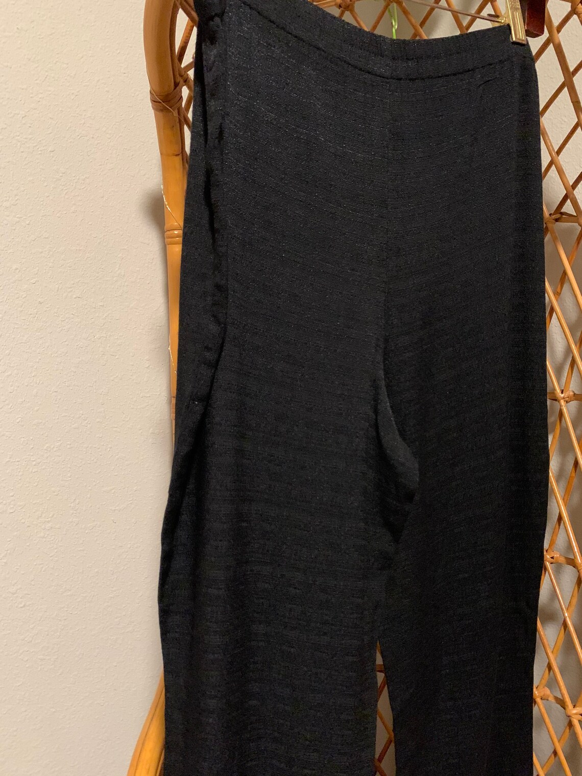 Large Black Flowy Pants Gaucho Capris Preloved Vintage Retro | Etsy