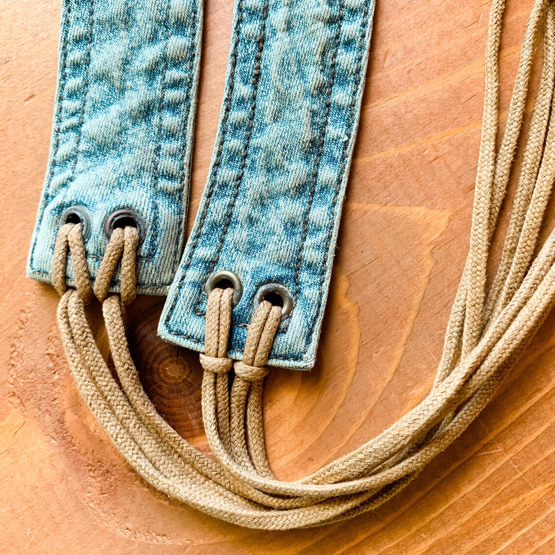 Groovy Jean Tassel Belt Jean Tie Tassel Belt Preloved Etsy