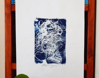 Abstract #1 (cyanotype original art)