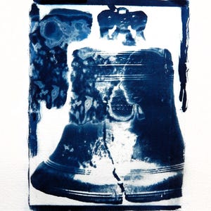 Retro Bell (arte originale cianotipica)