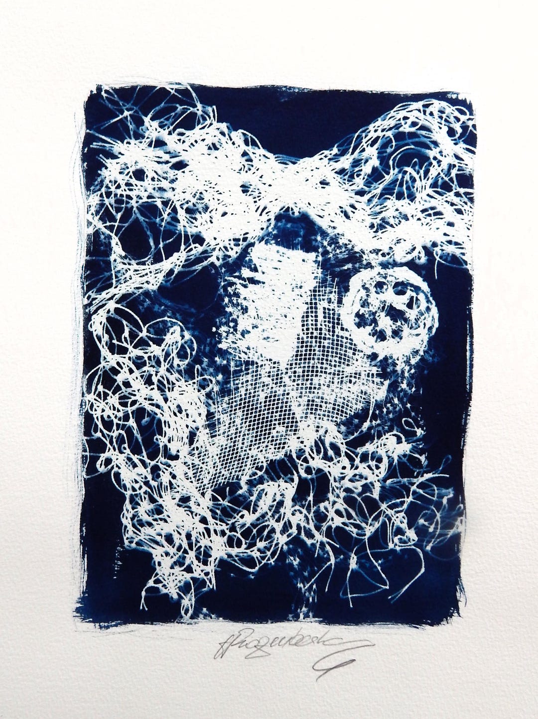 Abstract #25 (cyanotype Original Art) - Etsy