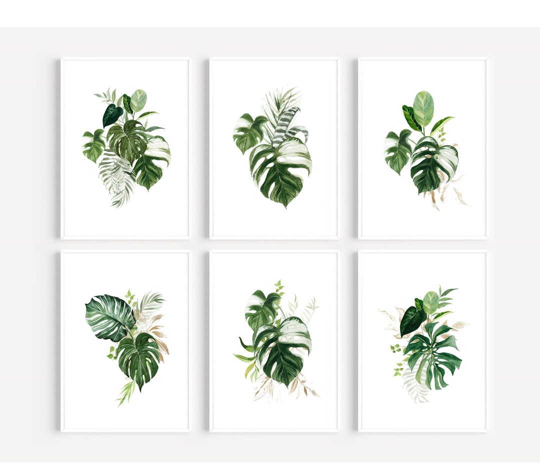 Botanical Prints, Tropical Prints, Home Decor, Leaf Prints, Botanical ...