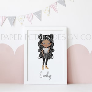 Girls Prints, Personalised Prints, Teenager Bedroom Decor, Personalised Gifts, Girls Bedroom Prints, Girls Pictures, Afro Girl Prints