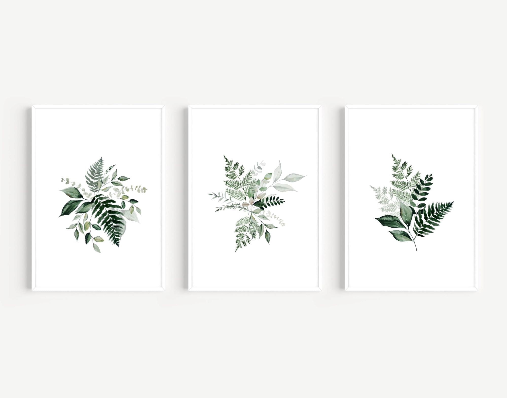 Botanical Prints Set of 3 Wall Art Home Decor Room | Etsy