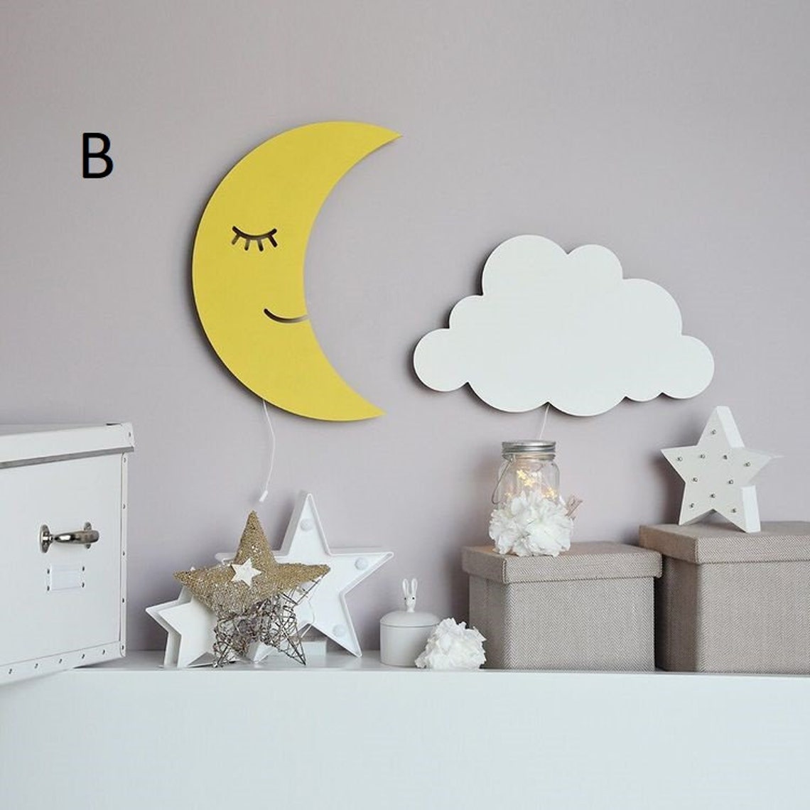 Baby room wall decor nursery lights ceiling baby bedroom Etsy