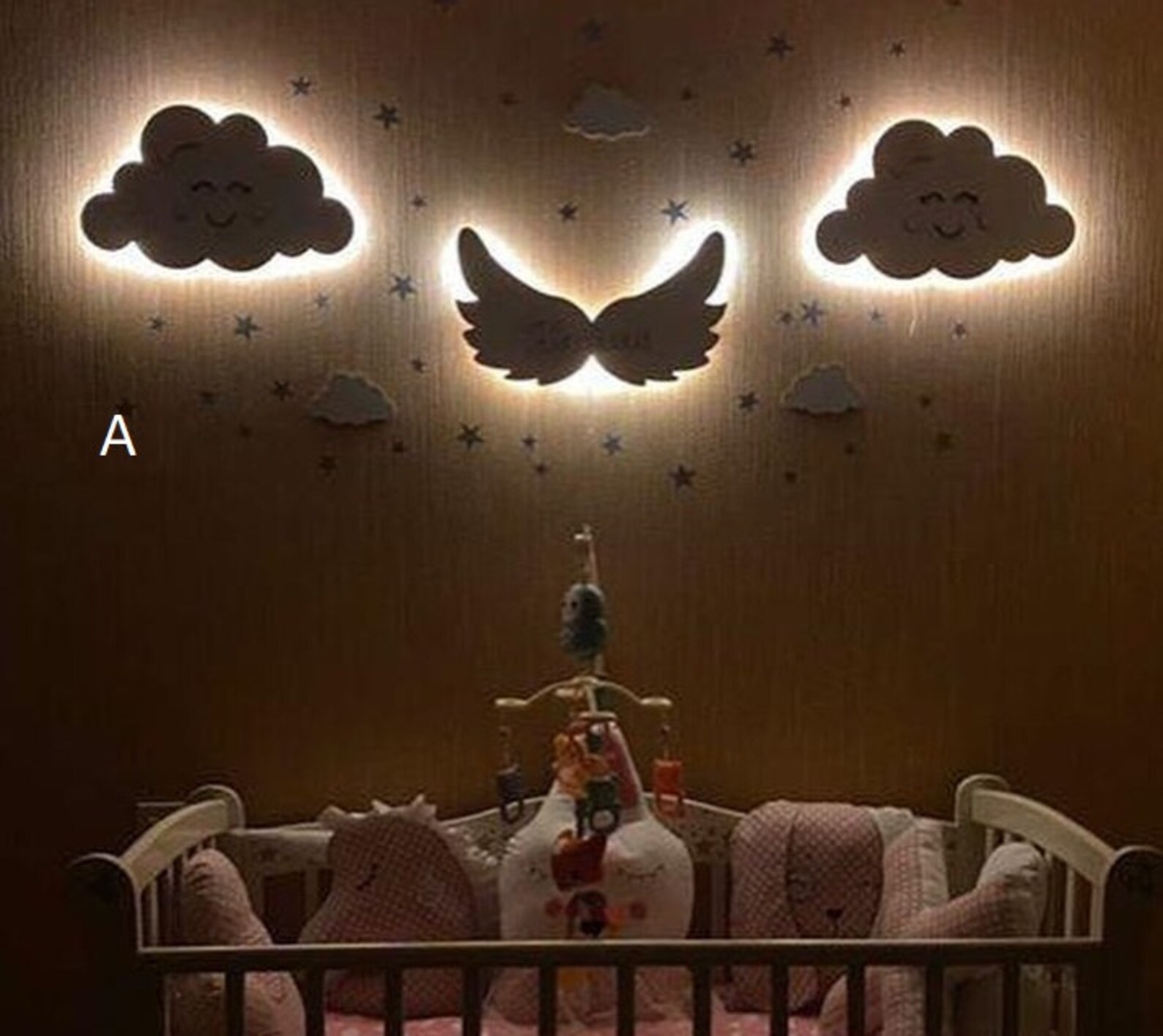 Children wooden lamp kid wall lights nursery light fittings Etsy