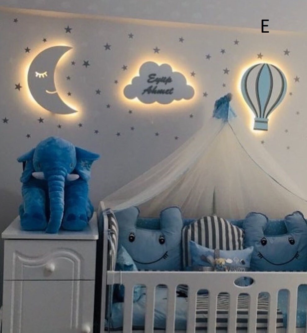 Baby boy room light Baby Room Lamps Led Light Bedside Lamp Etsy