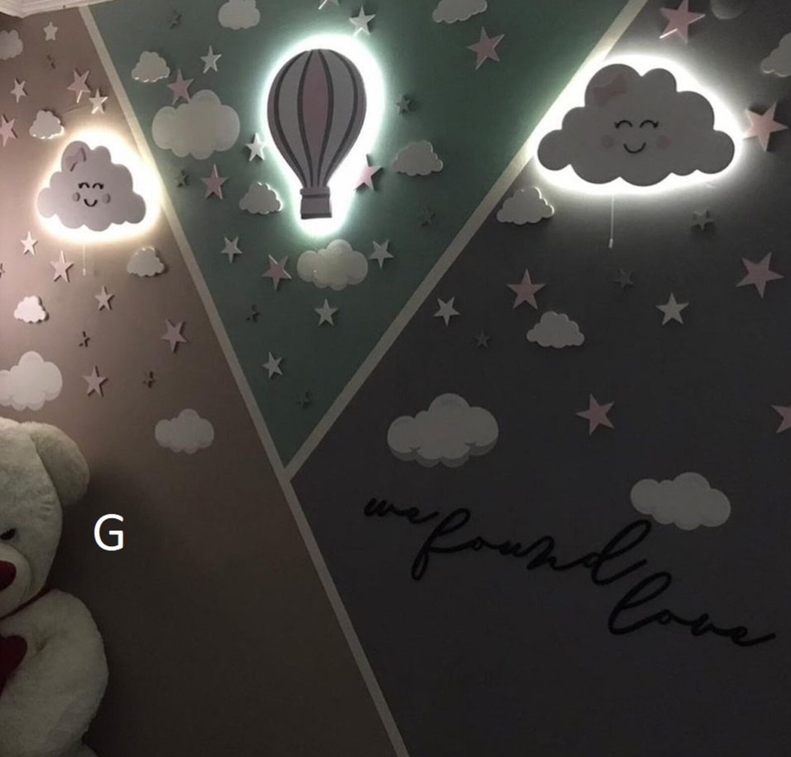 Baby boy room light Baby Room Lamps Led Light Bedside Lamp Etsy