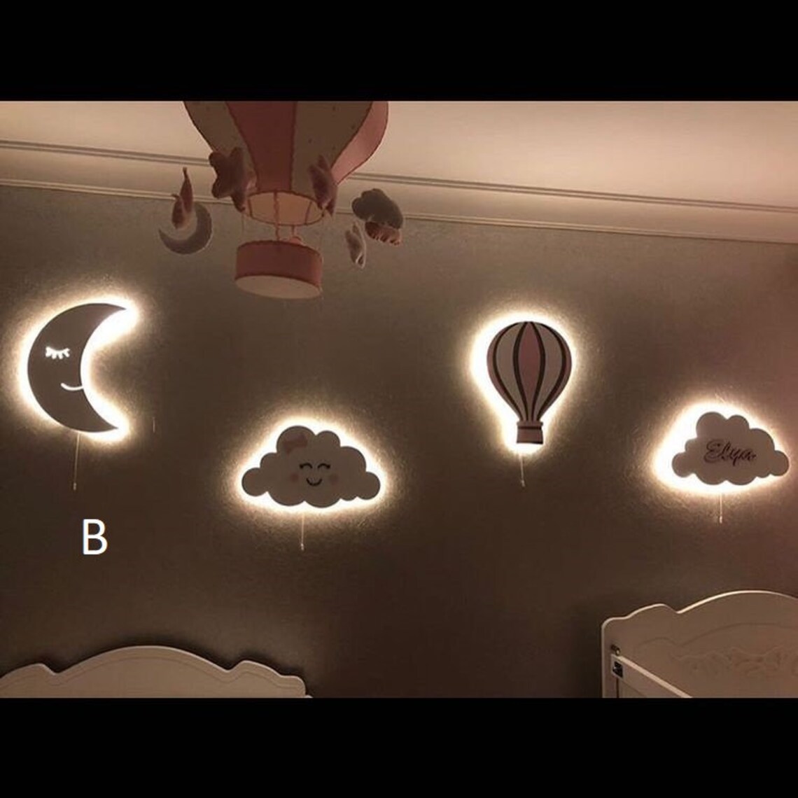 Nursery decor nursery decor night light led light bedside Etsy