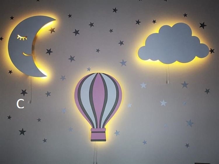 Baby boy room light Baby Room Lamps Led Light Bedside Lamp Etsy
