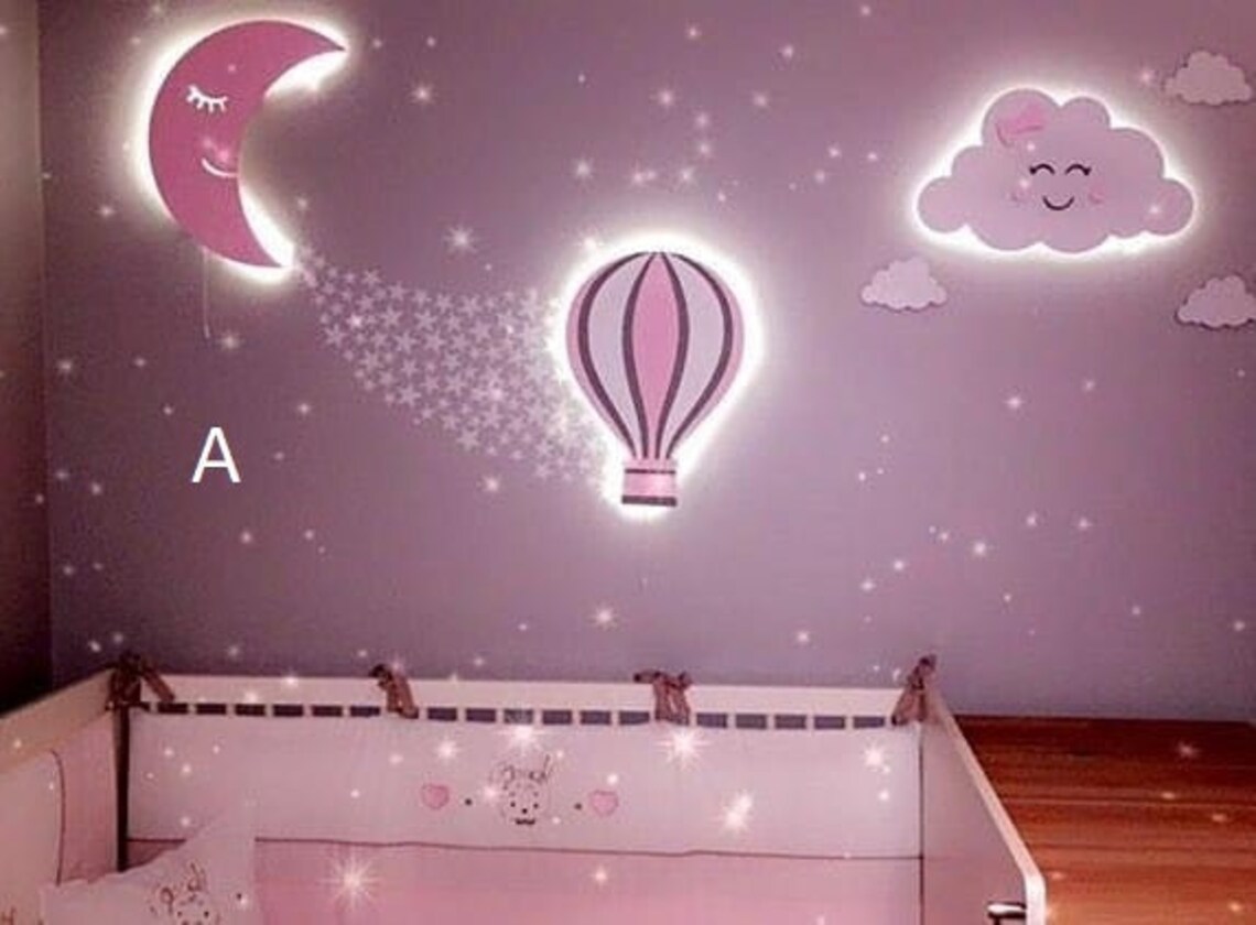 Baby bedroom wall light kids furniture bedside lamp baby Etsy