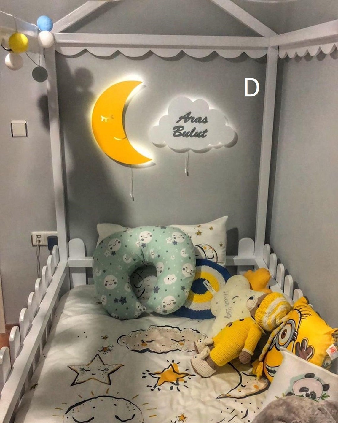 Baby bedroom wall light kids furniture bedside lamp baby Etsy