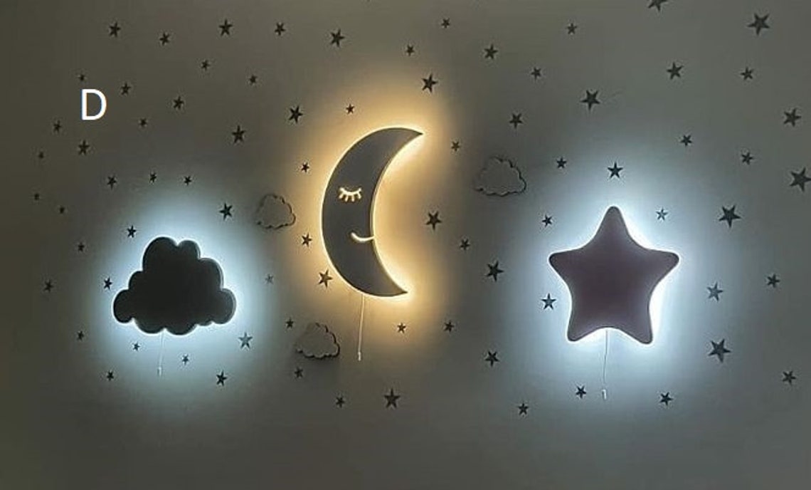 Baby boy room light Baby Room Lamps Led Light Bedside Lamp Etsy