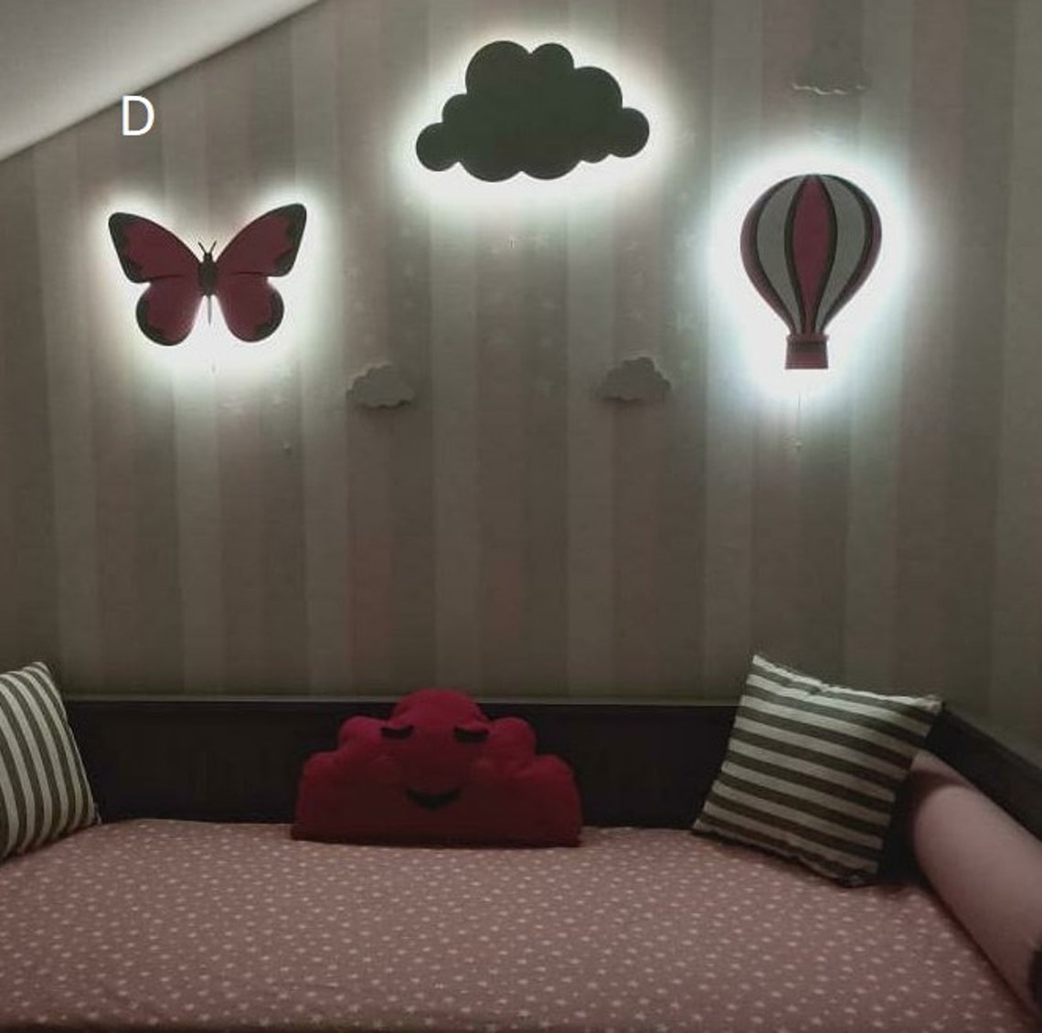 Children wooden lamp kid wall lights nursery light fittings Etsy