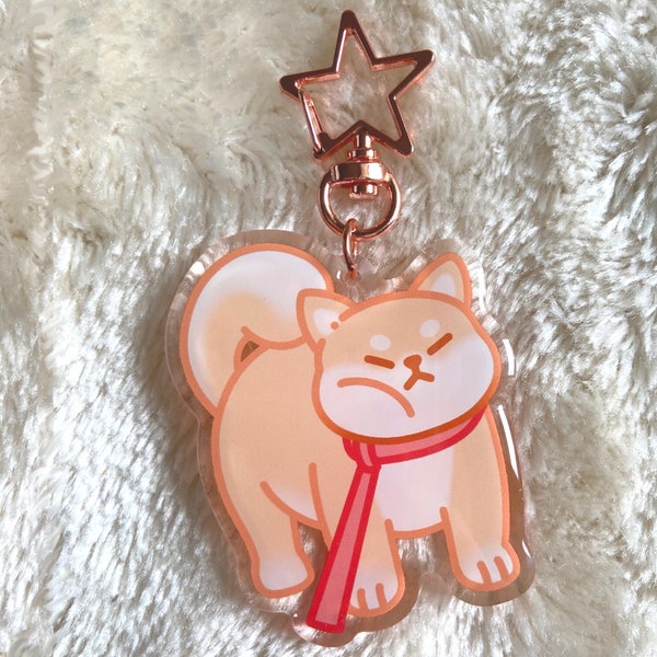 Shiba Inu Keychain kawaii dog funny Keychain cute gift doglovers Keychain Acrylic Charm Epoxy Keychain cute birthday Gift kawaii aesthetic