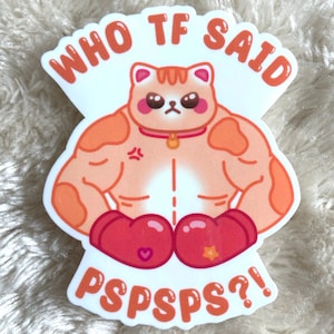 adesivo gatto divertente gioco di parole meme adesivo gattino adesivo in vinile bottiglia d'acqua adesivo per laptop tablet ipad adesivo adesivo carino impermeabile kawaii