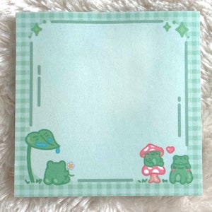Sticky Notes frogs Memo Pad kawaii Notepad Journaling frog cozy gift girlfriend stationary Sticky Notes cute Cottagecore kawaii aesthetic