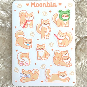shiba inu Hoja de pegatinas Perro Hoja de pegatinas divertido doglover regalo kawaii animal Bullet Journal Planner Pegatinas Scrapbook Bujo diario lindo
