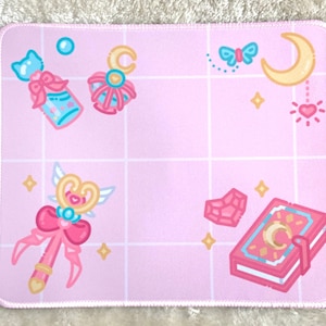Mousepad kawaii cute Magical Girl Anime Mouse Pad kawaii aesthetic coquette girly desk deco pc setup gift for girlfriend e-girl magic office
