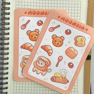 baking sticker sheet cute cat stickers journaling sketchbook sticker sheet scrapbook bulletjournal sticker sheet decorating bread stickers