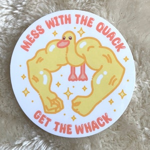funny duck Sticker pun meme Sticker ducks Vinyl Sticker Waterbottle Laptop Sticker tablet ipad Sticker  Waterproof cute Sticker kawaii